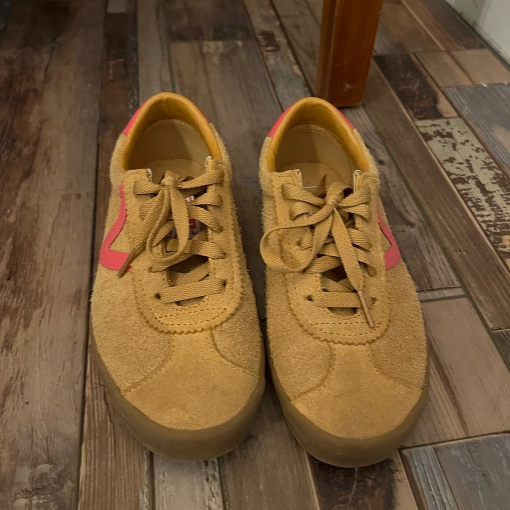 Vans Tan and Pink Women's Sneakers